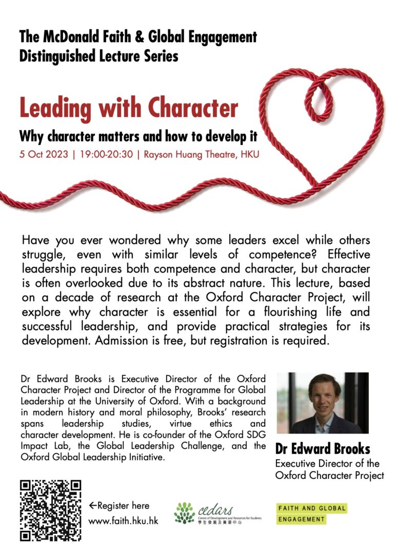 Leading with character Why character matters and how to develop it