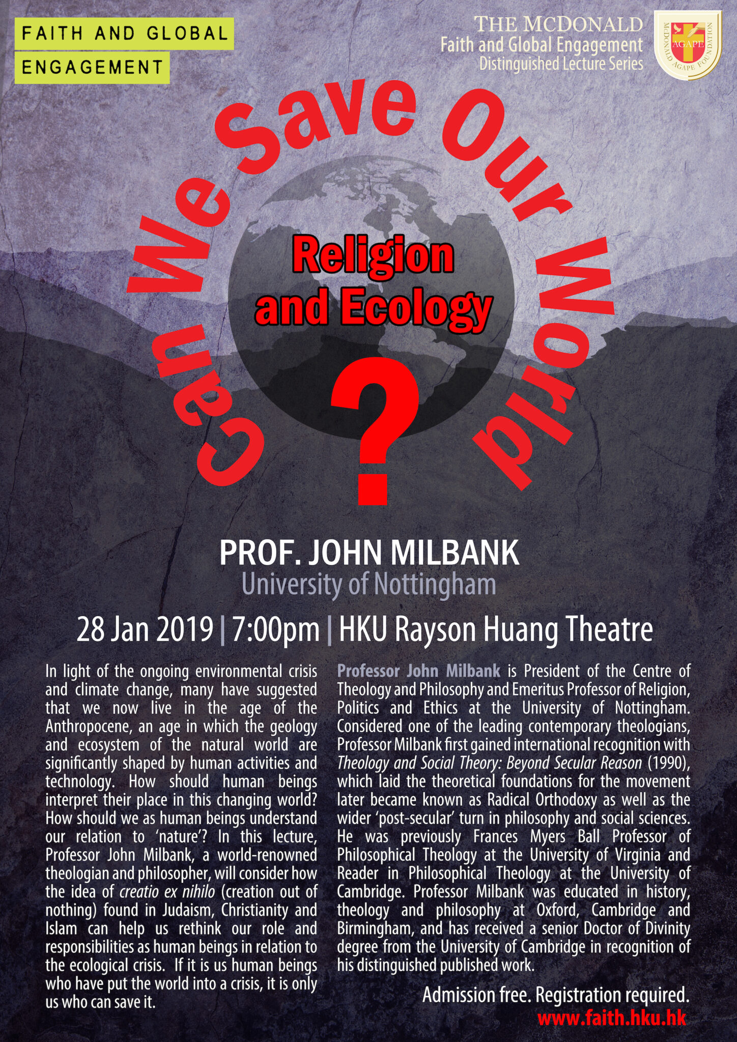 Can We Save Our World? Religion and Ecology Faith HKU