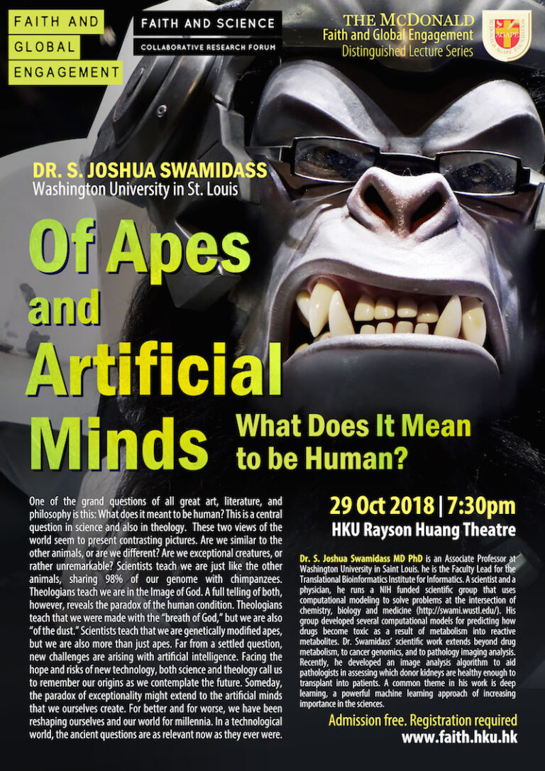 Of Apes and Artificial Minds What Does It Mean to be Human? Faith HKU